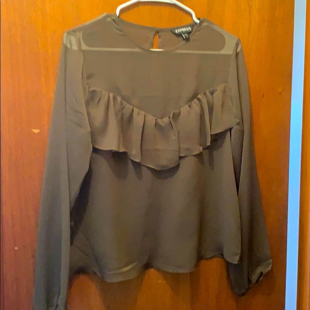 Olive colored Express shirt